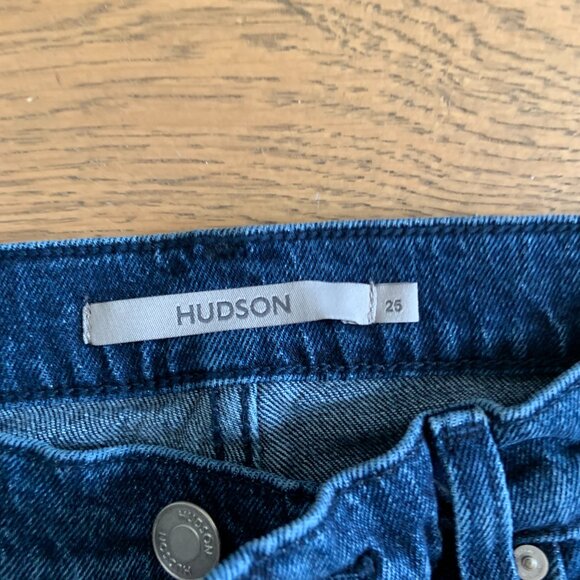 Women's Hudson Rosie High-Rise Wide Leg Crop Lakeside Blue Denim Jeans Size 25 - Picture 4 of 10